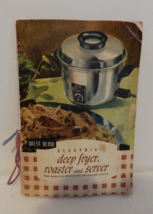 Book West Bend Electric deep fryer, roaster &amp; server recipes &amp; Instructions 1953 - £7.84 GBP