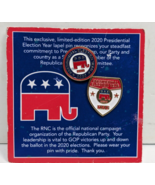Lot of 2 RNC Republican National Committee 2020 LAPEL PIN On Card Offici... - $18.80