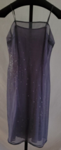 Express Gray Sequined Spaghetti Strap Tulle Party Dress Misses Size 7/8 - $21.77