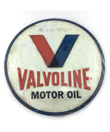 Valvoline Metal Sign Embossed Weathered With Raised Letters 12 Inches Di... - $72.68 CAD