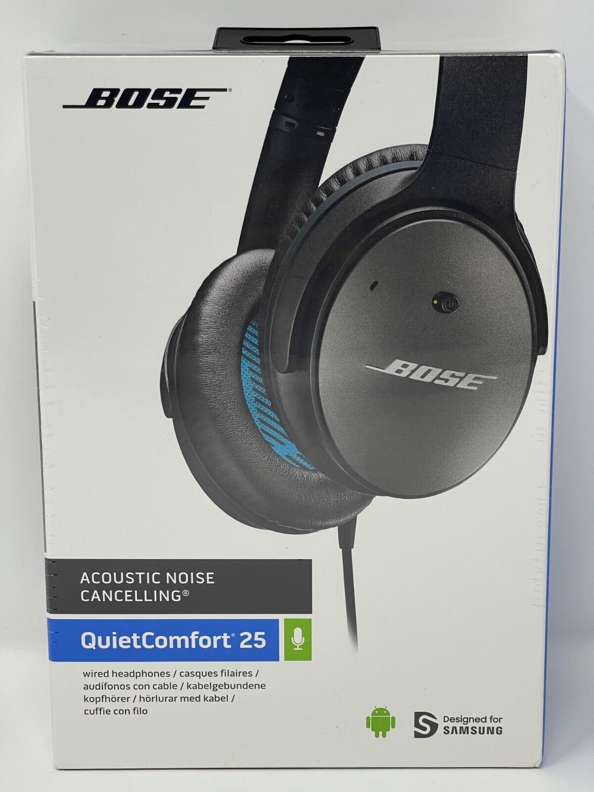 Bose QuietComfort 25 QC25 Wired 3.5mm Acoustic Noise Cancelling Headphones  Black