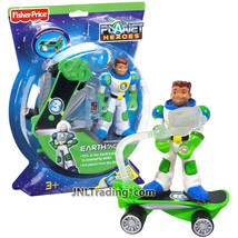Year 2007 Planet Heroes Basic 5&quot; Figure EARTH ACE with Helmet, SuperBoard &amp; Card - £39.30 GBP