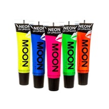 Moon Glow Neon UV Lip Gloss - Set of 5 - Scented and glows brightly unde... - $33.00