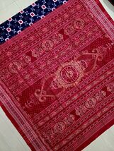 Handwoven Sambalpuri Cotton Saree - Ethnic Handloom Wedding Wear for Women - $78.79