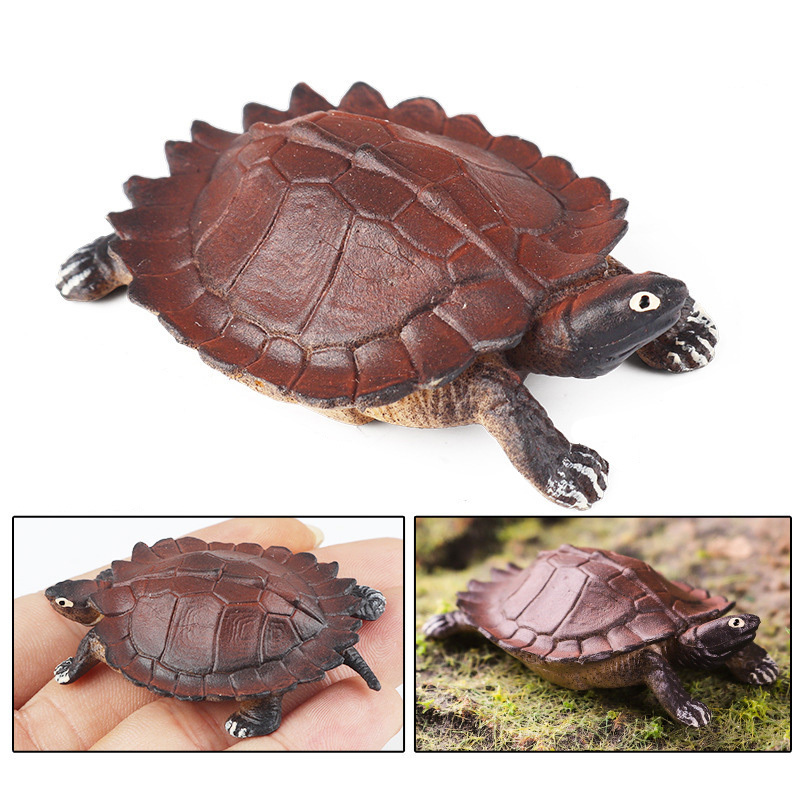 Spiny Hill Turtle Realistic Dark Shell Plastic Figurine - $9.89+