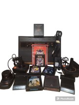 Atari 2600 Console 4 Switch 8 Games Driving Joysticks Pacman Defender . - $84.59