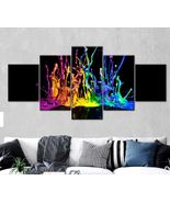 Abstract Color Splash 5 PC canvas Wall Art Picture Home Decor Large Sz N... - £43.16 GBP