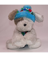 HugFun White Puppy Dog Plush With Blue Hat Scarf Sitting Stuffed Animal ... - $10.23