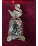 Vintage Handmade Glass Swan Thimble By Reg Thompson - $26.43