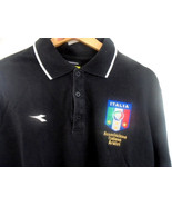 DIADORA POLO SHIRT long sleeves in cotton of the Italian Association of ... - £25.95 GBP