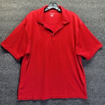 George Short Sleeve Polo Golf Shirt Mens Size L (42-44) Red Polyester - $14.52