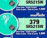 Murata 379 Battery SR521SW 1.55V Silver Oxide Watch Button Cell (10 Batt... - $4.09+