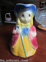 PITCHER CREAMER, Little Bo Peep, Figural Shawnee Pottery, 1940s, 8&quot; ORIG... - £58.38 GBP