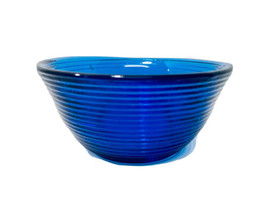 Vintage Cobalt Blue Glass Beehive Pattern Fruit Custard Bowl Trinket Dish - £7.94 GBP