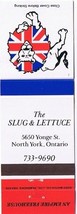 North York Ontario Matchbook Cover Empire Pubs The Slug &amp; Lettuce - £1.06 GBP