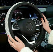 Silver Crystal Shiny Rhinestone Bling Car Steering Wheel Cover  -  Diamo... - $14.16