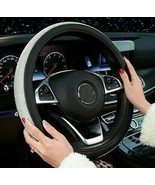 Silver Crystal Shiny Rhinestone Bling Car Steering Wheel Cover  -  Diamo... - £11.28 GBP