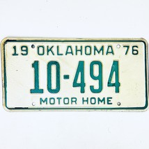 1976 United States Oklahoma Base Motor Home License Plate 10-494 - £14.70 GBP