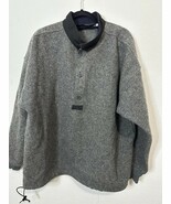 Vintage Woolrich Sweater Mens XL Gray Knit Button Wool 90s Pullover Outd... - $40.32 CAD