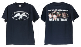 NEW Duck Dynasty Commander Logo T-Shirt &quot;FEAR THE BEARD&quot; Phil Si Willie ... - £11.87 GBP