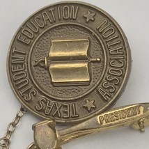 Texas Student Education Association President Pin Vintage Dangle - $18.00