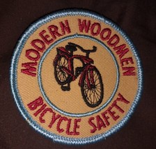 Modern Woodmen of America Bicycle Safety Round Embroidered Patch Badge - £6.75 GBP