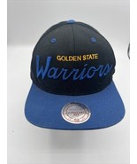 Golden State Warriors Gold Script Mitchell &amp; Ness Snapback Throwback Hat - £9.91 GBP
