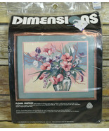 Vintage New Dimensions Needlepoint Kit Floral Fantasy Barbara Mock 2316 ... - £15.58 GBP