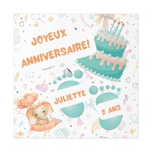 Decoration anniversaire bébé, enfant, personalizable birthday peach oran... - $365.04 MXN