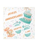 Decoration anniversaire bébé, enfant, personalizable birthday peach oran... - $19.50