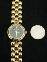Simon Chang Lady&#39;s Woman&#39;s Watch Faux Diamond Real Gold Plate Swiss 7 Jewel - $129.95