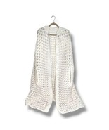 Vintage Handmade CrochetKnit Button Front Shawl Blanket Cape Poncho Gran... - $39.99