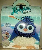Penguin Crochet Kit Fluff Your Own Plush Chenille Kids Alex DIY Loopies  - $13.07