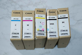 5 OEM Canon iPROGRAF TX-2000,TX-3000,TX-4000 PFI-710 C,M,Y,BK,MBK Ink Tanks - $866.25