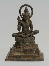 Antik Java Stil Majapahit Sitzender Bronze Devil Tara Statue - 19cm/20.3cm - $629.15