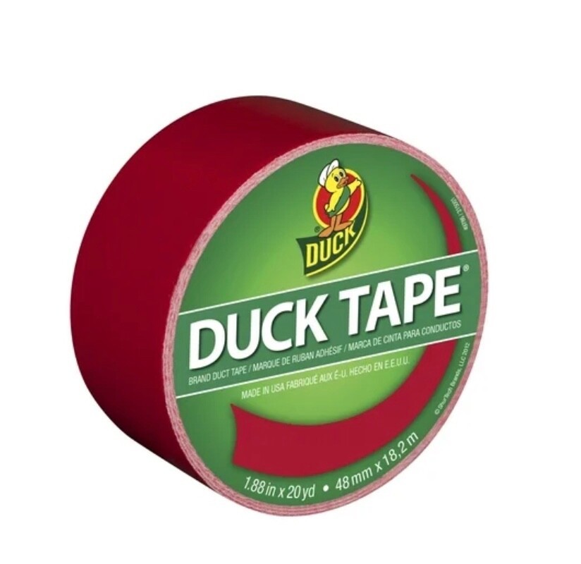 Duck Brand Printed Duct Tape, 1.88&quot; x 10 Yards, Solid Red - $8.95