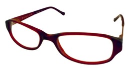 Lucky Womens Ophthalmic Eyeglass Soft Rectangle Jade Plastic Burgundy 46mm - £28.76 GBP