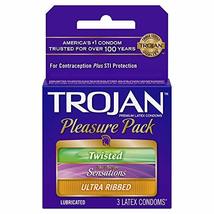 Trojan Pleasure Pack Lubricated Premium Latex Condom - (1 x 3 Ea) - £0.38 GBP