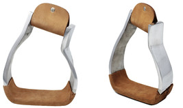 Horse Saddle Twisted Angled Stirrups Aluminum Western Riding Leather Tre... - $832.63 MXN