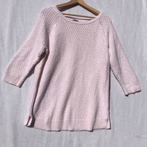 Talbots 2x Light Pink Pullover Basketweave Knit Sweater 100% Cotton - £23.32 GBP