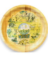 San Diego Zoo Hand-Woven Bamboo Tray Vintage Anton Loeb Design Collectible - $8.00
