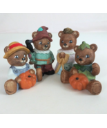 Vintage Set of 4 Homco Home Interiors Fall Costume Bear Family #1426 Com... - €14,87 EUR