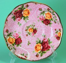 Royal Albert Dusky Pink Lace Orphan 5.5&quot; Saucer Old Country Roses Bone China - £6.30 GBP