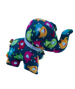 Elephant Plush Fabric Cloth Stuffed Animal Bead Tail Glitter Neck Ribbon... - $19.95