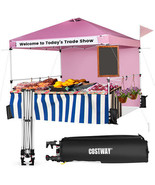 10 x 10 Feet Foldable Commercial Pop-up Canopy with Roller Bag and Banne... - €210,67 EUR