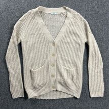 Kimchi Blue Cardigan Womens Small Beige Knit Sweater Acrylic Wool Adults - $23.66 CAD