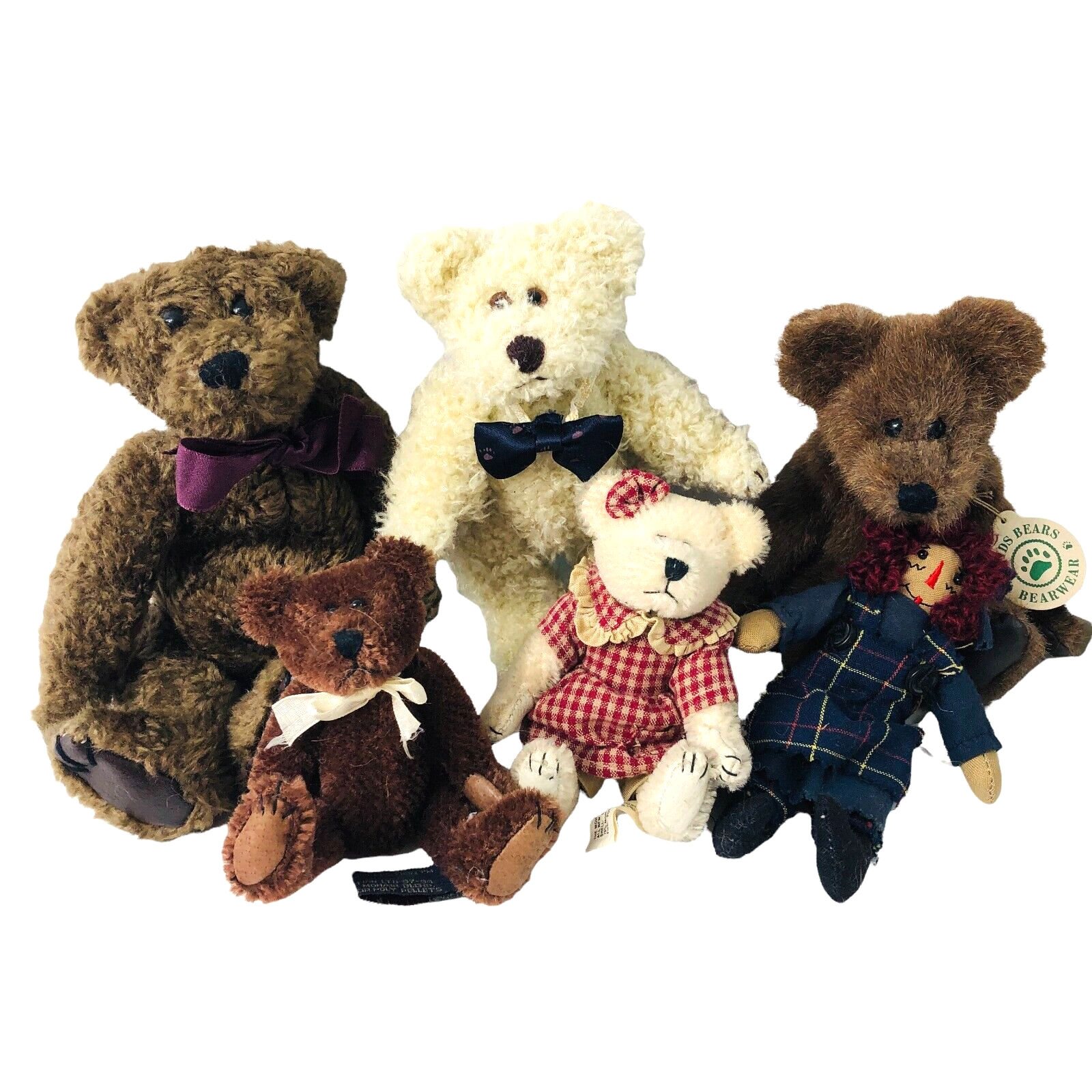 Primary image for 6 Boyds Bears Mini 4.5- 8" Original Tags or Cloth Tags Vintage