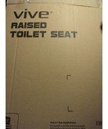 Vive Raised Toilet Seat - 5&quot; Portable, Elevated Riser with Padded Handles - - £23.70 GBP