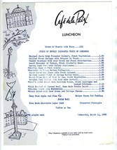 Cafe de la Paix Luncheon Menu Sherman Oaks California 1956 - £18.30 GBP