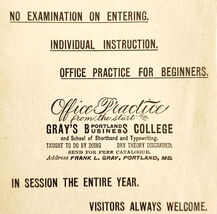 1906 Gray&#39;s Portland Business College Advertisement Maine Education E17H - $462.51 MXN